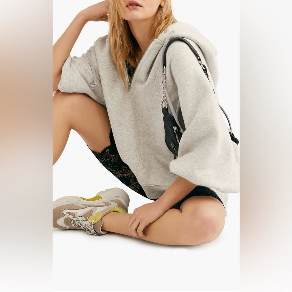 Free People Gray High Road Hoodie Sweatshirt